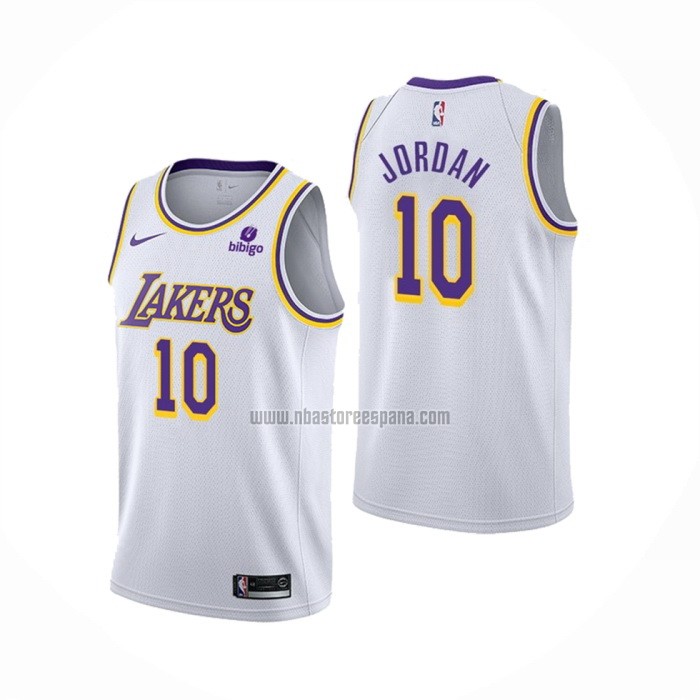 Camiseta Los Angeles Lakers DeAndre Jordan NO 10 Association 2021-22 Blanco